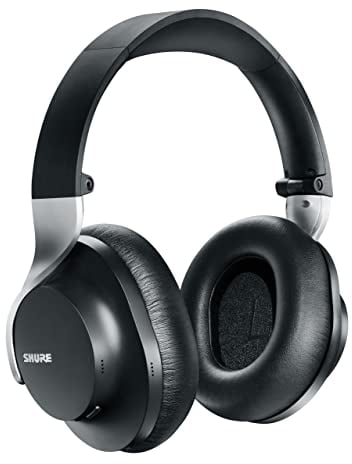 Shure AONIC 40 Over Ear Wireless Bluetooth Rumore di cancellazione con microfono, durata della batteria di 25 ore, iPhone e Android Compatibile, Nero