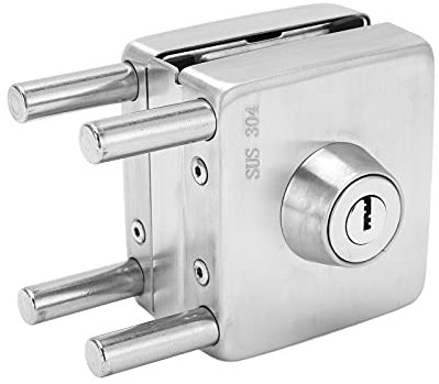 Shanrya Cerradura de puerta corredera de acero inoxidable para trabajadores para puertas correderas de cristal