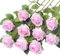 Huspox Fake Roses Artificial Flowers with Long Stem for Decoration Bouquet Wedding Floral Arrangement 10pcs (Light Pink)