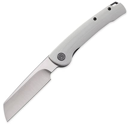 Petrified fish PFE04 Scholar Klappmesser, 3.7 154CM Stahl Satin Klinge G10 Griff, Mit Kugellager EDC Taschenmesser (White Satin)