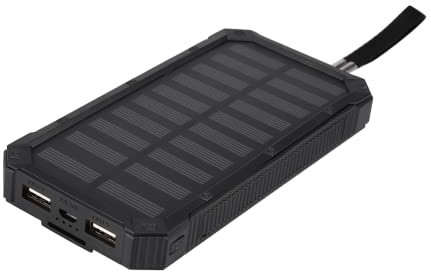 Mobile Power Bank, Dual USB Kleines Ladegerät Powerbank für Sportreisen(Schwarz)