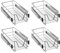 UISEBRT 4X Cajón de Cocina Cajón telescópico 30cm - Armario extraíble de Cocina (30cm)
