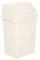 JMS we create smile (𝐒𝐞𝐭 𝐨𝐟 𝟐) Swing Bin Under Kitchen Cabinet Dust Bin Storage Bin Food Grade Plastic Swing Top Waste Rubbish Garden Compost Bin - Made in UK (Large (50 Litre), Soft Cream)