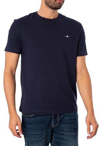 GANT Mens Shield Short Sleeve T-Shirt - Navy 433-3XL
