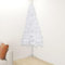 ZEYUAN Künstlicher Eck-Weihnachtsbaum, Tannenbaum Künstlich, Christmas Tree, Tannenbaum Deko, Weihnachtsbäume, Weiß 210 cm PVC