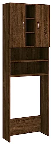 vidaXL Waschmaschinenschrank Braun Eichen-Optik 64x25,5x190 cm
