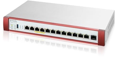 Zyxel USGFLEX500H ZyWALL Firewall di Sicurezza Informatica ad Alta Velocità | Pacchetto UTM di 1 Anno | 4x Multi-Gig 2.5G (2x PoE+) | VPN | Business Class | Fino a 300 Utenti | Nebula Cloud | 8x Porte Gigabit + 4x 2.5G (2x PoE+), 10 Gbps SPI Throughput, IPSec/SSL VPN, IPS, Anti-Malware, Montabile su Rack