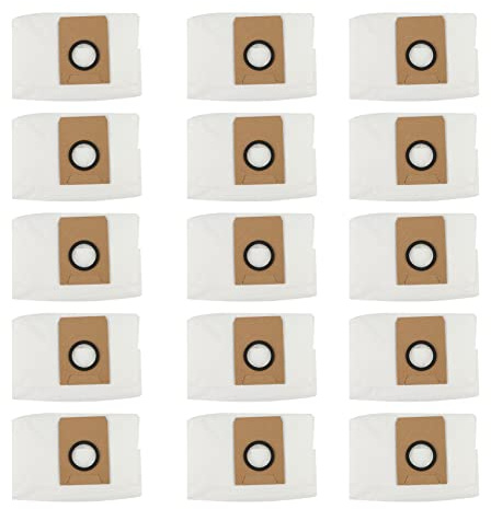 Rfeeuubft 15 Pieces Replacement Mill Bag Collection Rubbish Bags for X1 Turbo/Omni Vacuum Cleaner Accessory Bag