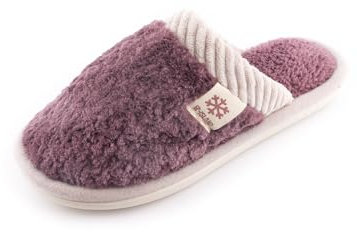R-ISLAND Pantofole donna invernale,Pantofole da casa donna,Adulto,Suola in PVC,Antiscivolo,Comodo,Ottimo per casa,Salon, Viola, 36 EU