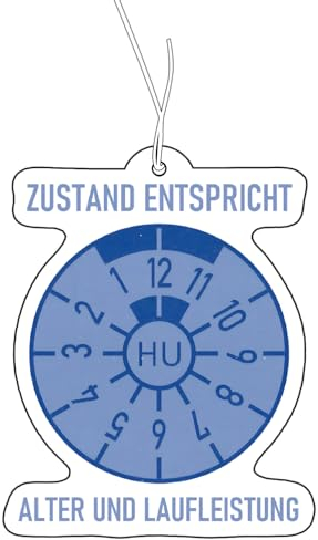 2x Duftbaum mit TÜV Motiv, Auto lustig Duftspender, Duftbaum Auto tuning, Lufterfrischer, Duftanhänger Auto, Duftbaum Set Auto