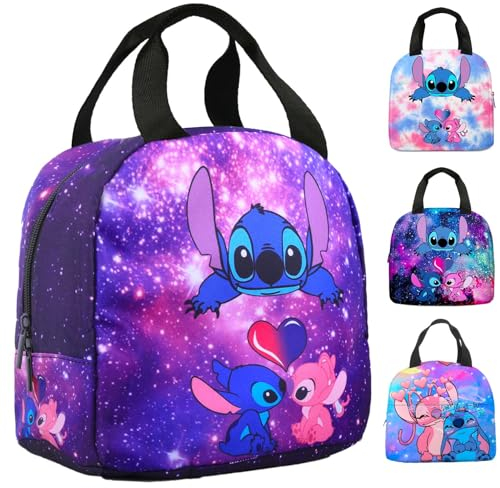 yumcute Lunch Bag, Stch Lunchbox Tasche, Lunchtasche Kinder, Kühltasche Kinder Mädchen Lunchbox Bag, Wiederverwendbarer LebensmittelbehäLter Little lunch, Cartoon Auslaufsichere Isolierte Lunchtasche