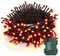 PhilzOps 20m 200 LED Orange Fairy Lights, Indoor/Outdoor, Waterproof, 8 Modes, Battery Operated, Halloween, Thanksgiving, Christmas Decoration