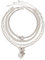 CYWQ 4pcs Layered Gold Necklaces for Women, Chunky Herringbone Paperclip Chain, Retro Coin Medallion Pendant for Teen Girls (Silver)