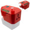 Akku Wechselrichter für Einhell 18V Akkus, 200W 18V DC auf 220V AC Reiner Sinus Akku Konverter Adapter mit USB-C 200LM LED Lampe und 230V Steckdosen Power Inverter für Camping