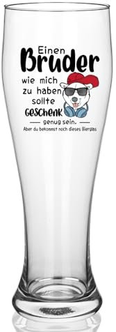 Joymaking Bierglas Geschenk für Bruder - Geschenkideen zu Weihnachten, Geburtstag - Bester Bruder 700ml
