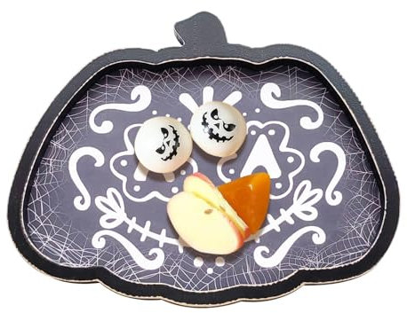Plato de calabaza de Halloween - Plato de postre de cerámica, bandeja para servir calabaza | Plato de pastel de calabaza, plato festivo de calabaza para refrigerios, plato duradero de Halloween para a