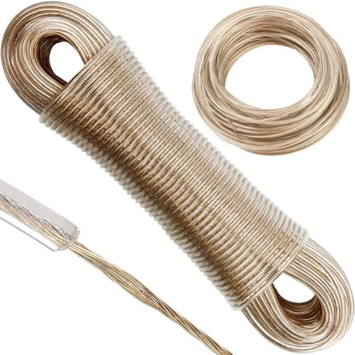 YOYEAH Wäscheleine 50m - Extra Stark mit Stahlkern, Rostfrei, 120kg Tragfähigkeit - Flexible Wäscheseil für Outdoor, Garten, Camping - Stabil & Reißfest Wäscheleinen - Wäscheleine Outdoor