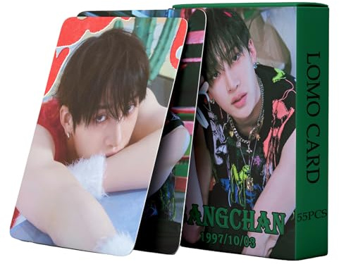 Fotokarten, 55pcs Album Photocards Gift Lomo Cards Merchandise for Boys and Girls (Bang Chan)