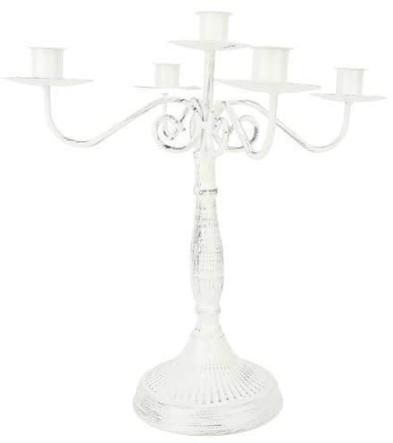 5 Arms Iron Candelabra - Luxurious Rustproof Candle Holder for Weddings and Hotels - Elegant Décor for Events