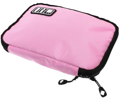 DOITOOL 2strato Portacavi Usb Strati Organizer Elettronico Custodia Per Gadget Viaggio Rosa