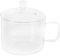 PHENOFICE Glaskochpot Transparent Mit Deckel Hitzebeständig Für Herd Und Mikrowelle Zum Kochen Von Babybrei Gemüse Suppen Und Nudeln Für