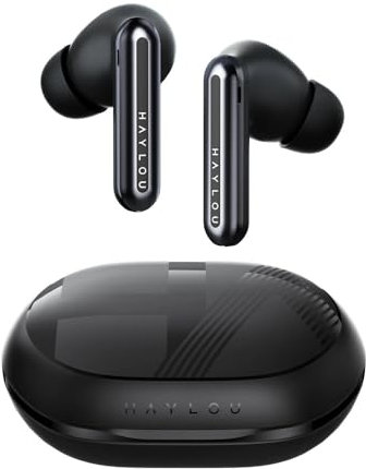 HAYLOU Mori Pro Wirless Earbuds, 5.4 Bluetooth Kopfhörer mit aktiver Geräuschunterdrückung, 6 Mikrofon für klare Anrufe, 35 Stunden Akkulaufzeit, Gamingmodus mit niedriger Latenz und anpassbarem EQ