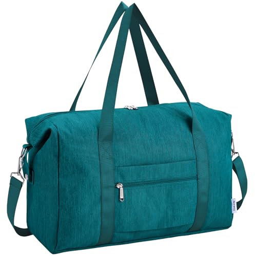 Narwey 20L für Ryanair Handgepäck 40x20x25 & Klein Handgepäck Tasche für Flugzeug - Faltbare Reisetasche Damen & Kliniktasche Geburt Sporttasche Weekender Krankenhaustasche Damen Herren (Blaugrün)