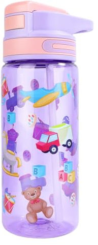 MHwan Borraccia Bambini, 650ml Robusta e Infrangibile, borraccia bambino a Prova di Perdite con Cannuccia, Senza BPA, Bellissima Borracce Bambini Adatta per Viaggi Scolastici, Portatile Borraccia