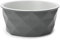 lionto Futternapf aus Keramik mit rutschfestem Silkonboden, 1900 ml, Hundenapf aus robustem & geruchsneutralem Material, leicht zu reinigen, ergonomisches Design, Wassernapf für Hunde&Katzen, grau