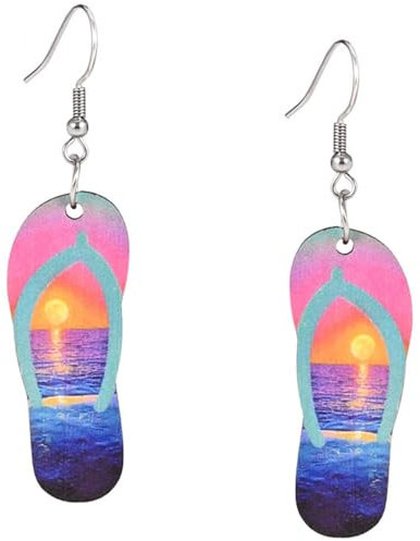 Ohrringe für Damen, Flip-Flop-Ohrringe, Hawaiianische, Hypoallergene, Für Sommerpartys und den Alltag, Schmuck für Damen und Mädchen