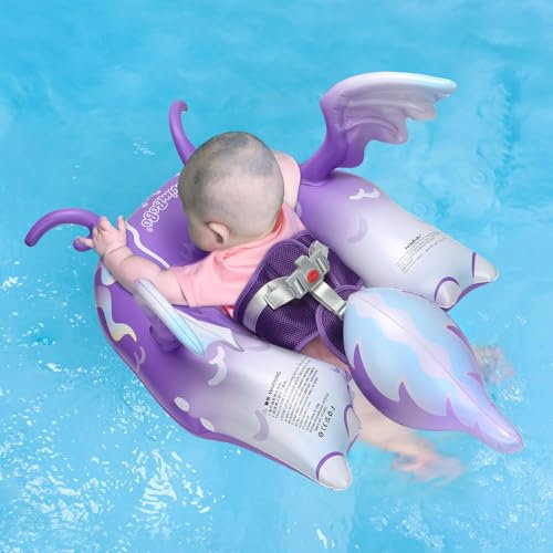 Swimbobo Kinder Schwimmreifen Baby Schwimmring Innovative Auf dem Wasser stabil, sicher und auffällig Schwimmhilfe Baby das Schwimmbad Schwimmtrainer (Violett)