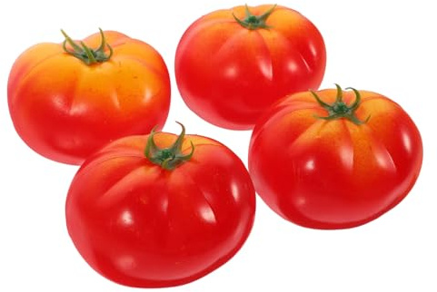 SOLUSTRE Modelli di Pomodoro Artificiale in Plastica Arancia 4 Pezzi