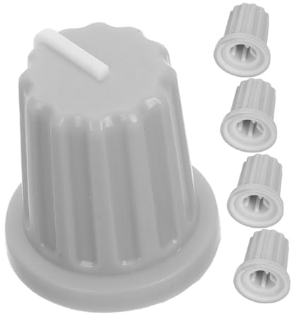 HEATSHAKING 6 Stück Universelle Potentiometer Knopf Lautstärke und Klangregler aus Kunststoff mit Minimalistischer Optik und Einfacher Installation für Gitarren und Bass