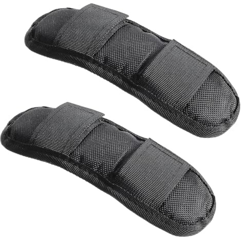 JFGDVW 2 Pcs Black Removable Extra Thick Widen Shoulder Strap Pad, Universal Replacement Shoulder Pad, For Luggage Bags, Shoulder Bags, Guitar Straps - Fastener Cushions Included