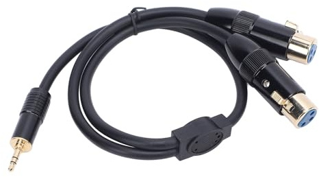 Dpofirs Cavo Stereo Xlr da 3,5 Mm a Doppio, Cavo da aux a Xlr Alta Chiarezza per lo Studio Domestico