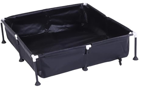 POENVFPO Piscina Fuori Terra, 37,4x37,4x7,9 Pollici, Piscina da Bagno per Cani in PVC a Triplo Strato Antiforatura con Design a Rete, per Giardino Sul Retro e Animali Domestici