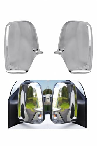 Fits Mercedes Sprinter 2012-2018 Pair Wing Door Mirror Cover Protector Cap Chrome (Mercedes Sprinter 2012-2018, Pair (Left + Right) Chrome Protector)