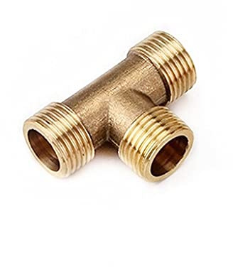 Adaptateur de raccord de tuyau en laiton à 3 voies - Connecteur de coupleur en cuivre 1/8 à 1 (2 pièces)(1 Inch)