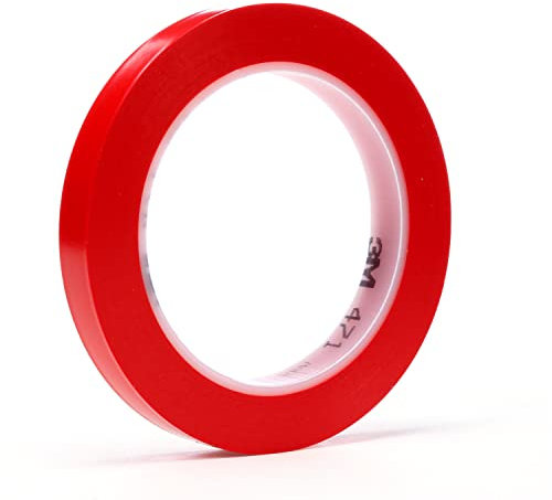 3M Nastro con Film Vinilico 471, 19 mm X 33 m, 48 Pezzi, Rosso