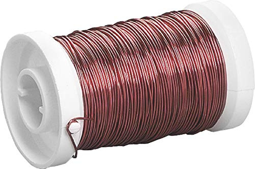 KnorrPrandell 216466150 216466150 Lackdraht Ø 0,5 mm 50 m, Eisen, rot lackiert Rot