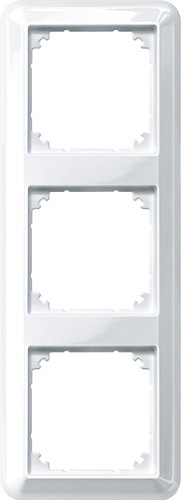 Merten 388319 Atelier-M-Rahmen, 3fach, polarweiß glänzend