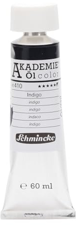 Schmincke – AKADEMIE® Öl color, feine Künstler-Ölfarben, Indigo, 41 410 011, 60 ml Tube, höchst lichtecht, Ölmalerei
