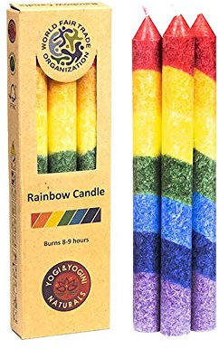 Find Something Different Etwas Finden, Verschiedene Rainbow ohne Duftstoffe Stearin Kerzen, Mehrfarbig, 3 Stück