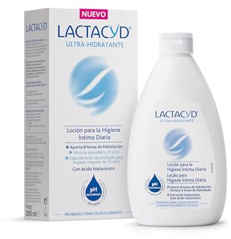 Lactacyd Ultra Hidrante 200ml con pantenol y ácido hialurónico. Alivia la sequedad y el picor. Especialmente desarrollado para mujer +50 años