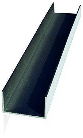 Aluminium U-Profil 50x90x50x3mm z.B. für Glassteine in 8cm Stärke - 1,50 Meter Lang