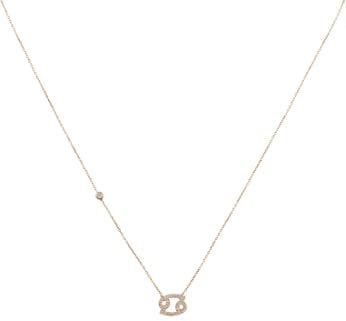 LATELITA Zodiac Star Sign Pendant Necklace Rose Gold Cancer for Women