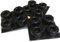 GorillaGrit Small Black Door Knob Bumpers (Set of 12) Self-Adhesive Door Stoppers Wall Protectors, Isolation Rubber Feet for Speakers, Electronics, Furniture