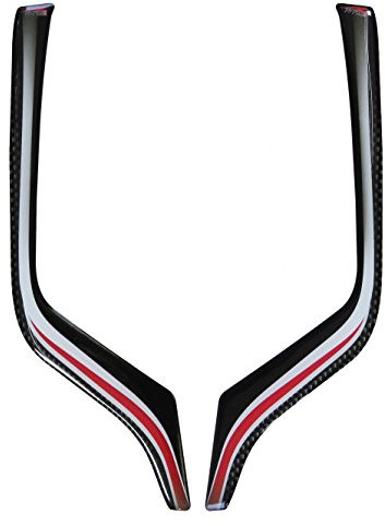 Set di 2 adesivi decorativi e protettivi per maniglie passeggero, effetto 3D, modello 550020 ”Carbon Stripes”, per Honda CRF 1000L Africa Twin