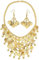 shoperama Schmuck Set Ohrringe Kette Gold-Münzen Göttin Haremsdame Wahrsagerin Zigeunerin Römerin Orient 1001 Nacht Belly Dance Bauchtanz Glöckchen Bollywood