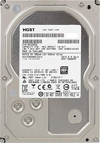 HGST 0F23025 - Ultrastar 7K6000 HUS726040ALE614 - Festplatte - 4 TB - intern - 3.5 (8.9 cm) - SATA 6Gb/s - 7200 RPM - Puffer: 128 MB